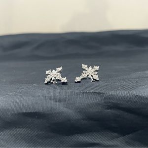 Snowflake cross earrings